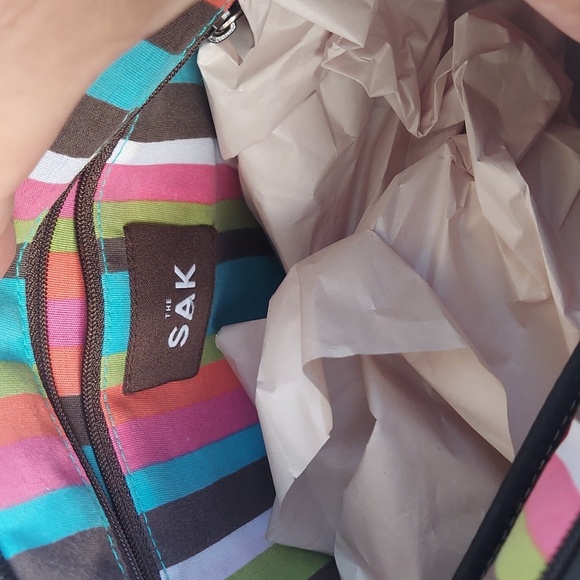 THE SAK Black "Lumi" Crochet Shoulder-bag w/ Matching COACH Wallet/Wristlet - Picture 7 of 12